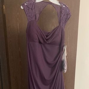 Plum evening dress